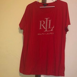 Red Ralph Lauren shirt